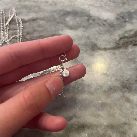 GORJANA marlow silver tone necklace. Double chain. Unique. Simple. - Picture 4 of 5